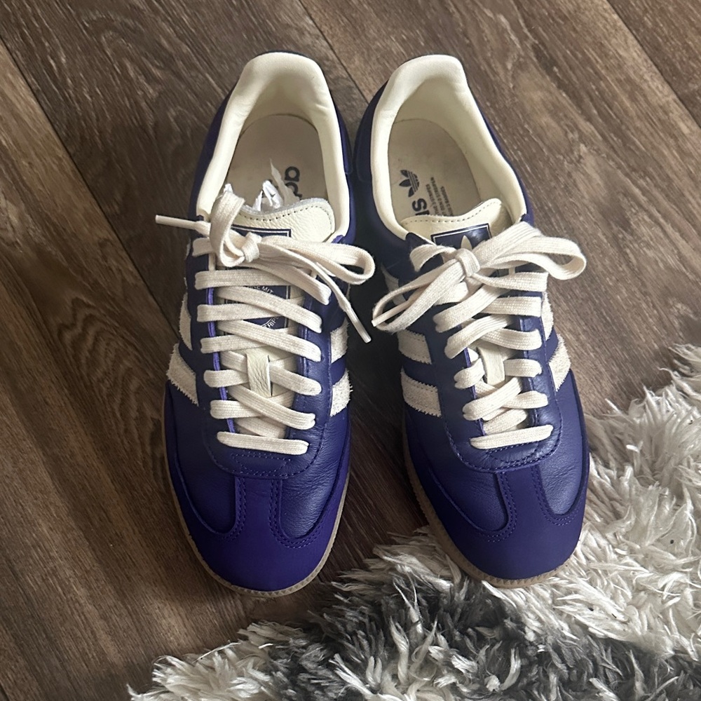 Adidas Classic Purple and Cream Shoes